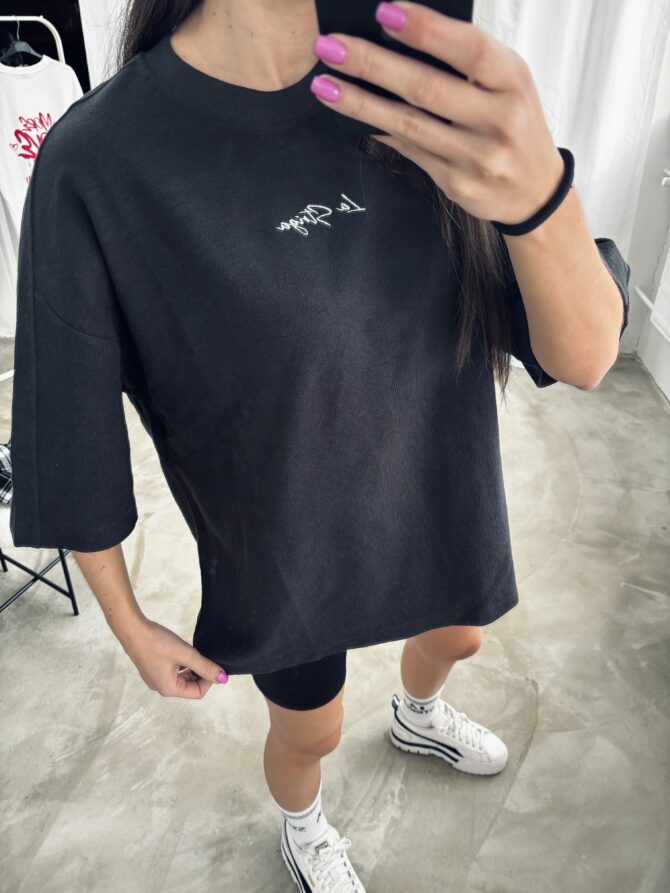 Úpletové oversize tričko
