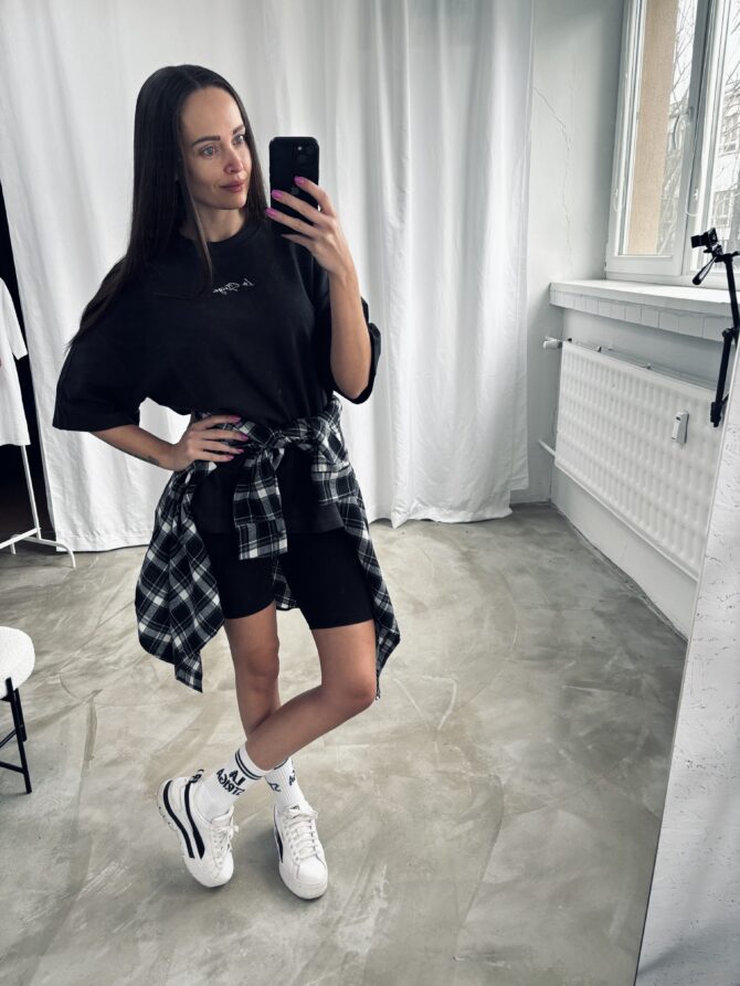 Úpletové oversize tričko