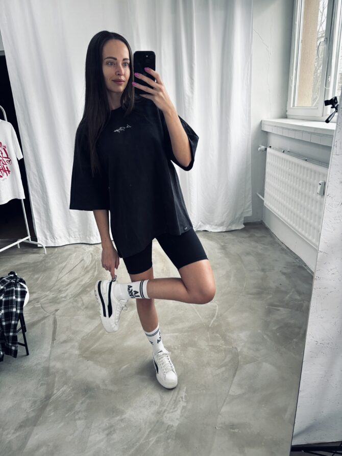 Úpletové oversize tričko