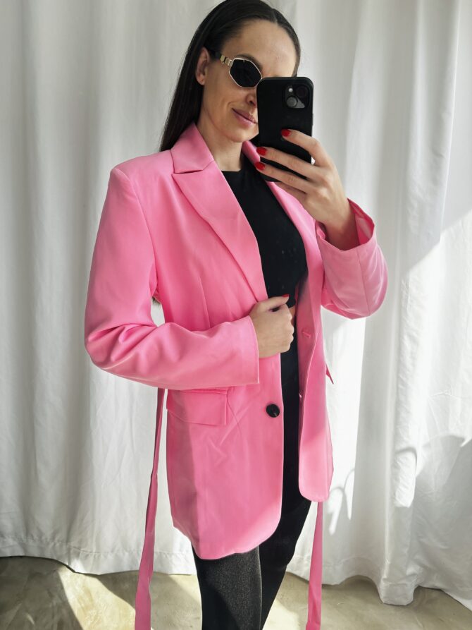 Oversize sako na viazanie