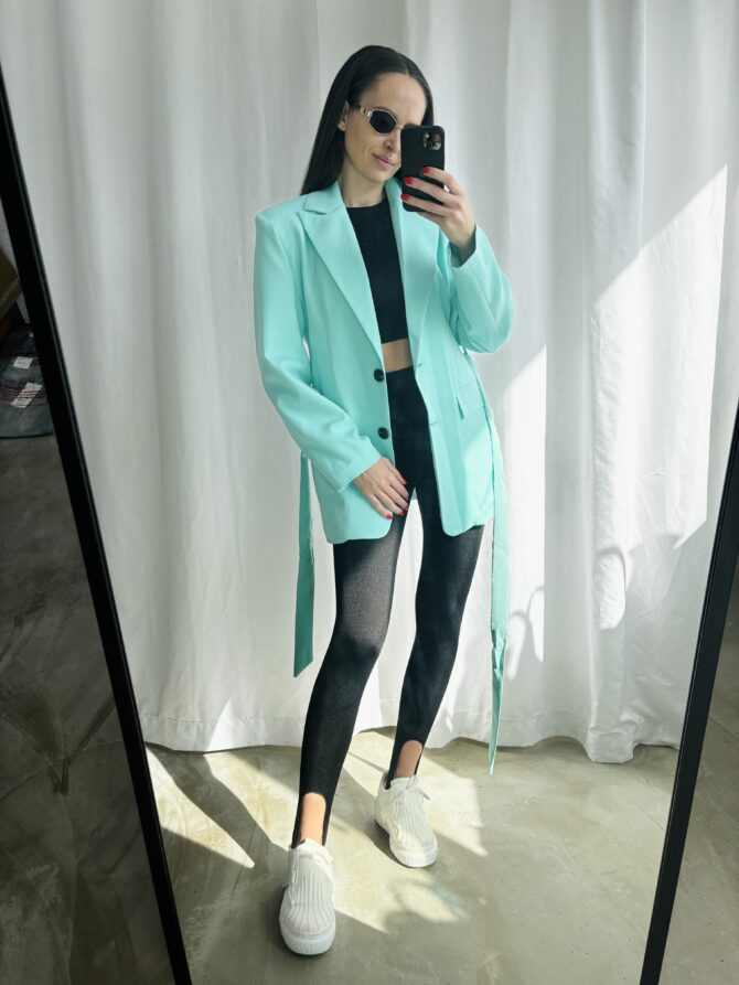 Oversize sako na viazanie