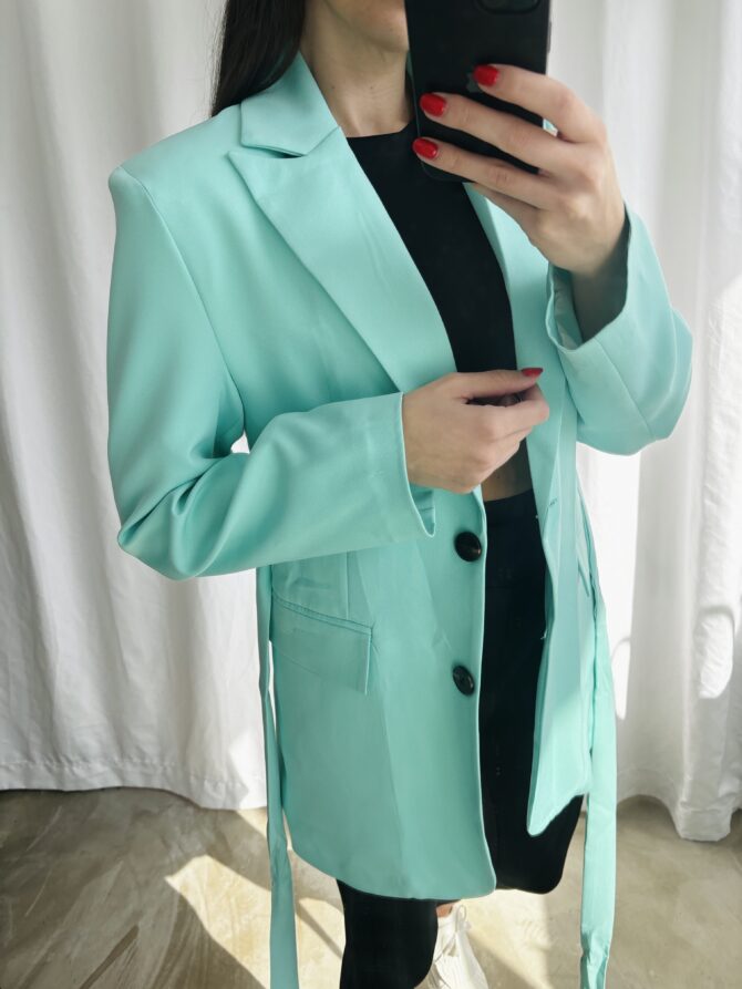 Oversize sako na viazanie
