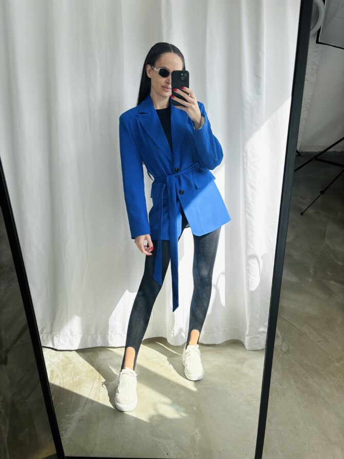 Oversize sako na viazanie