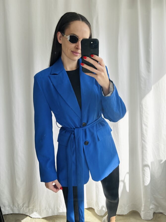 Oversize sako na viazanie